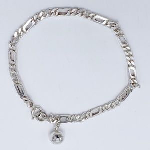 Vintage Sterling Silver Bracelet With A Bell